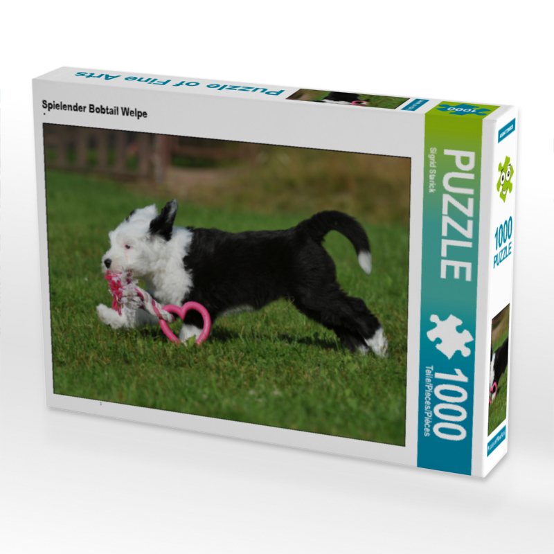 Spielender Bobtail Welpe