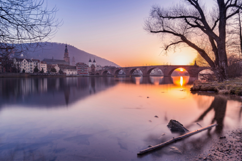 Sonnenuntergang bei Heidelberg