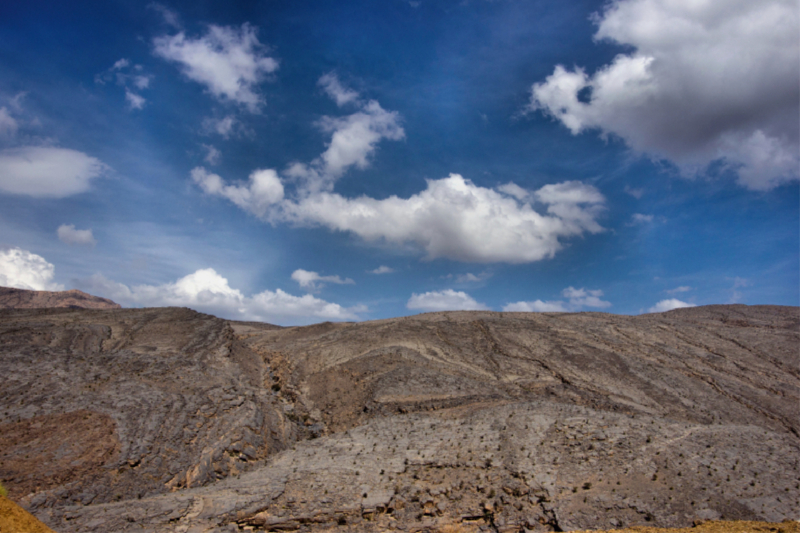 Landschaft im Gebirge um Jebal Shams