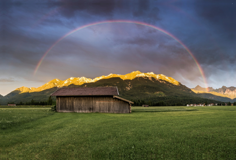 Regenbogen über dem Karwendel