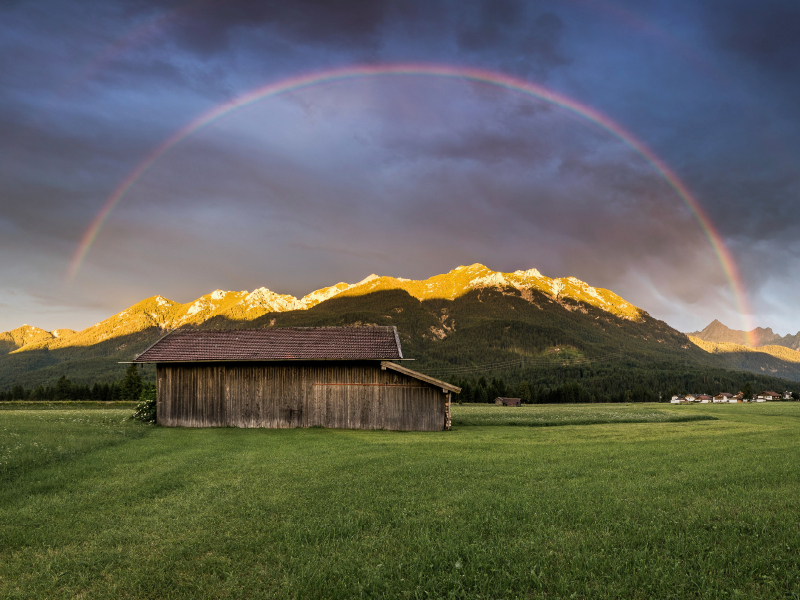 Regenbogen über dem Karwendel