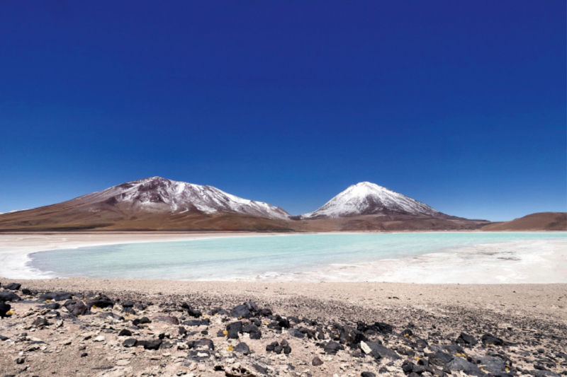 Laguna verde mit Licancabur 5920m