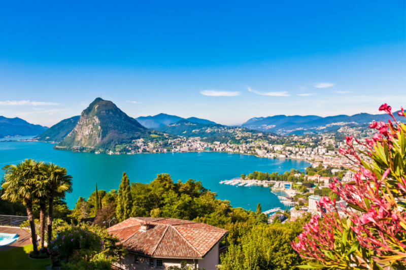 Lugano am Luganer See im Tessin