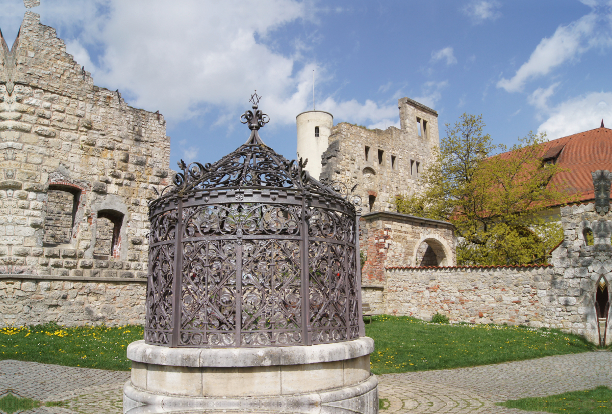 Brunnen auf Schloss Hellenstein