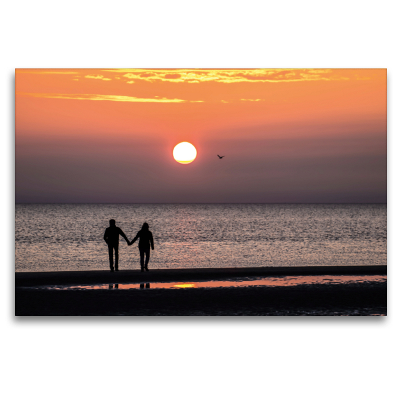 Sonnenuntergang am Strand von St. Peter-Ording