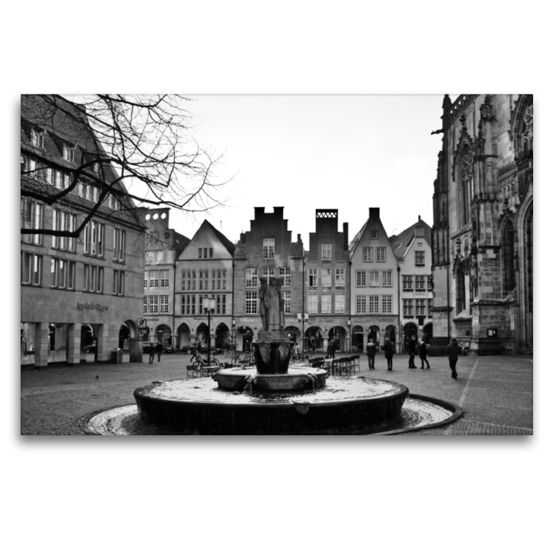 Der Lambertibrunnen an der St.Lambertikirche in Münster