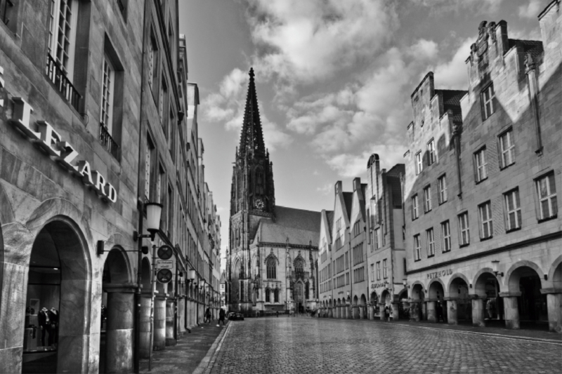 Die St. Lamberti-Kirche am Prinzipalmarkt in Münster