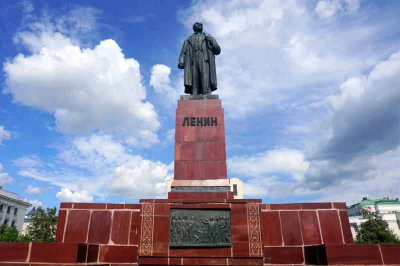 Das Lenin-Denkmal in Kasan, Hauptstadt der Republik Tatarstan