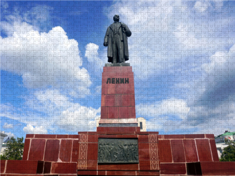 Das Lenin-Denkmal in Kasan, Hauptstadt der Republik Tatarstan