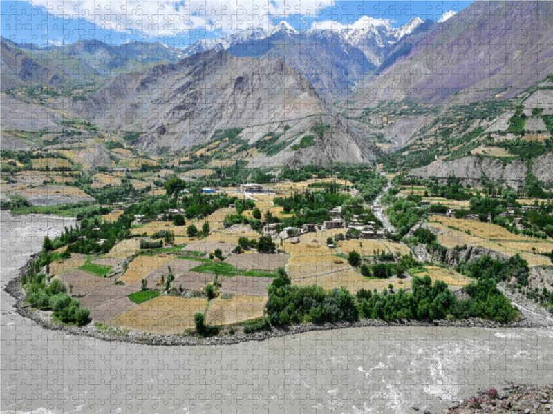 Flussoase, Panj Fluss , Wakhan Korridor, Afghanistan