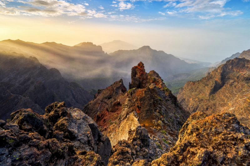 Caldera de Taburiente im Sonnenaufgang (La Palma)