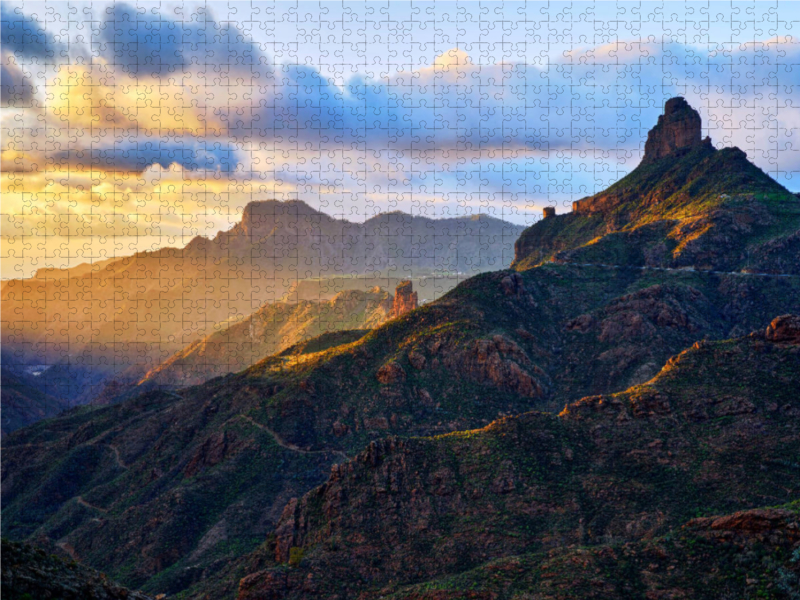 Berglandschaft im Sonnenuntergang (Gran Canaria)