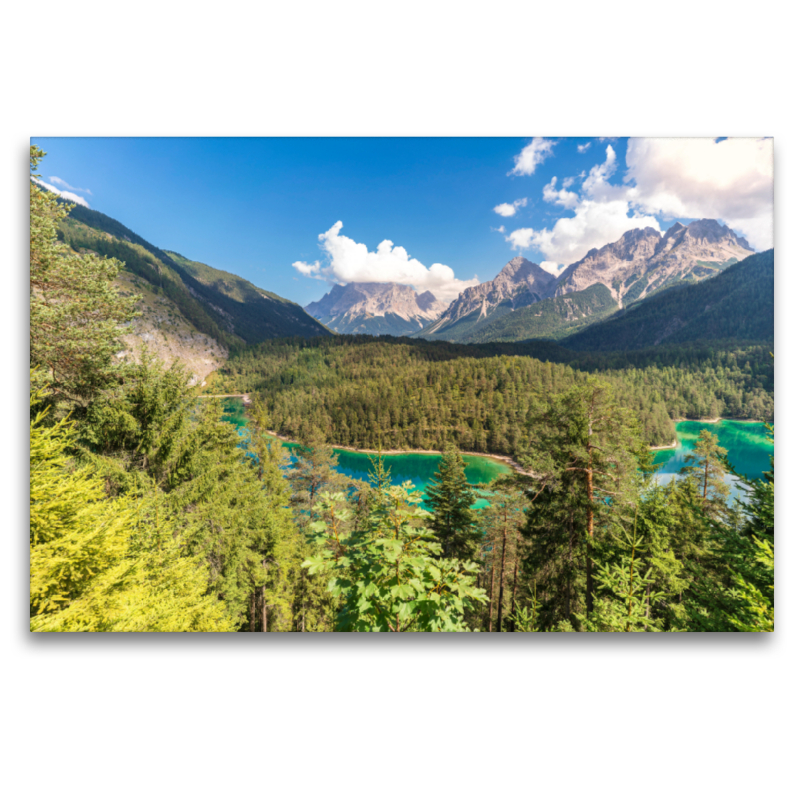 Zugspitze, Schneefernerkopf, und Wetterwandeck, die höchsten Gipfel des Wettersteingebirges