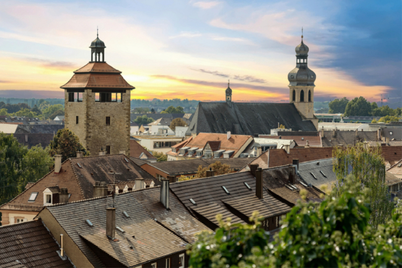 Blick von der Andreasstaffel über die Stadt