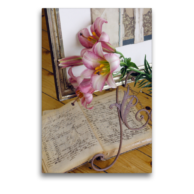 Lilienblüten mit Buch