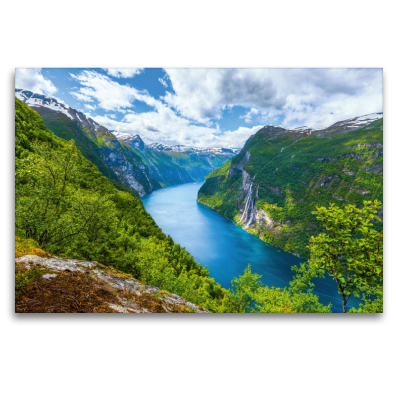 Wasserfall 'Sieben Schwestern' und der Geirangerfjord