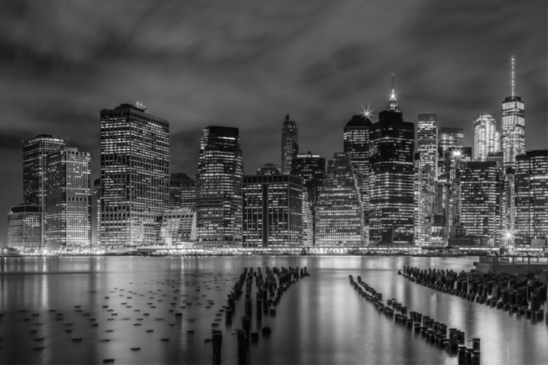 NEW YORK CITY Monochrome Impression bei Nacht