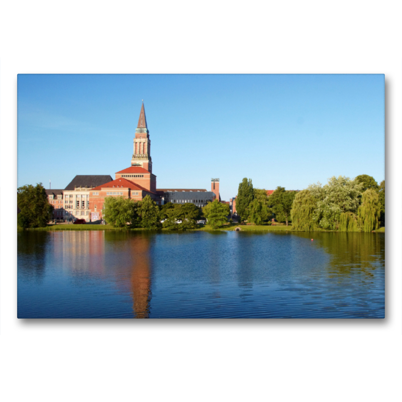 Kieler Rathaus mit Opernhaus am Kleinen Kiel