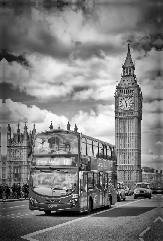 LONDON Westminster Bridge Straßenszene