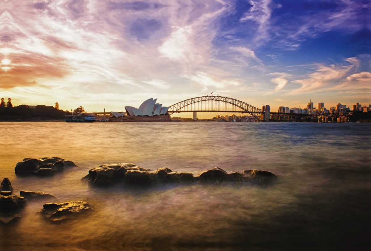 Abendstimmung am Ufer von Sydney