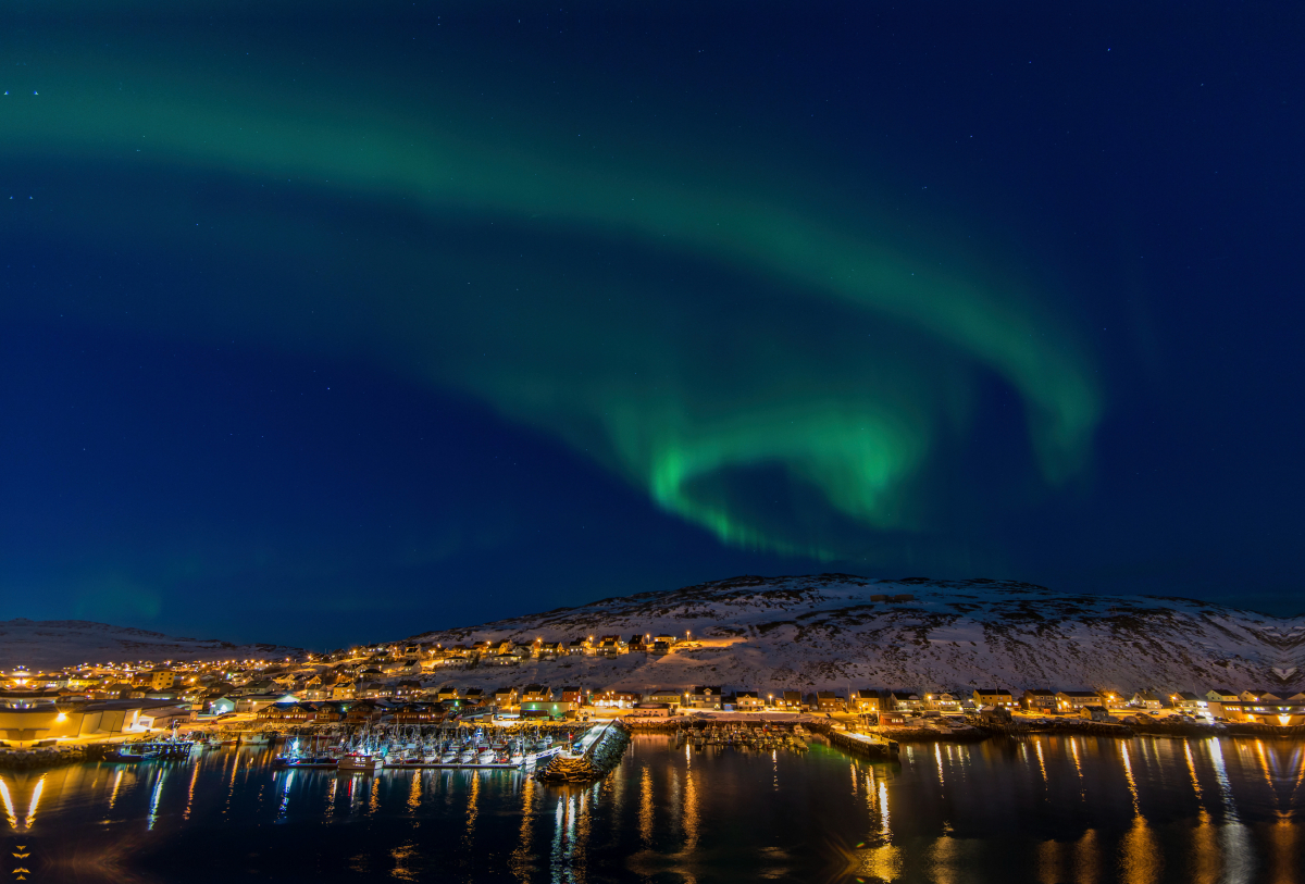 blaue Stunde Nordlicht, Norwegen