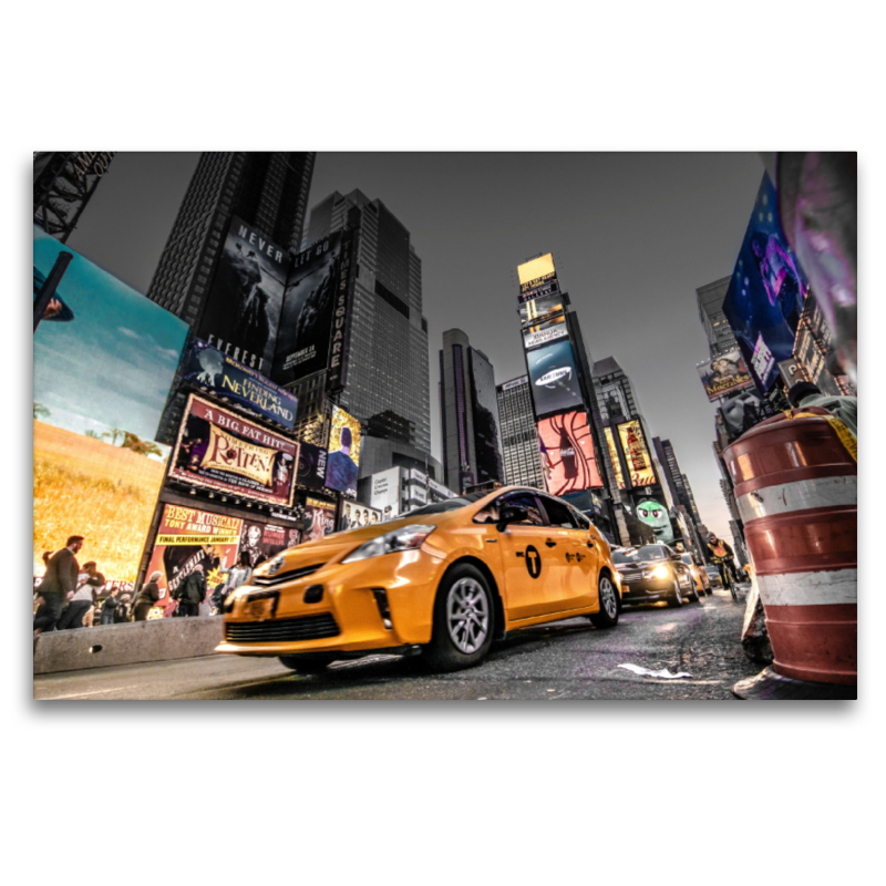 Yellow Taxi am Times Square - Ein Motiv aus dem Kalender New York City - Color Glam Edition I