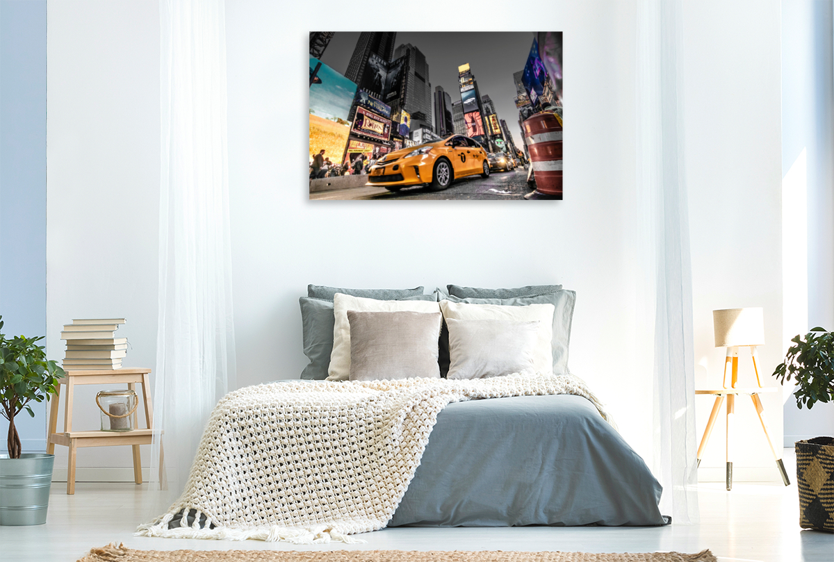 Yellow Taxi am Times Square - Ein Motiv aus dem Kalender New York City - Color Glam Edition I