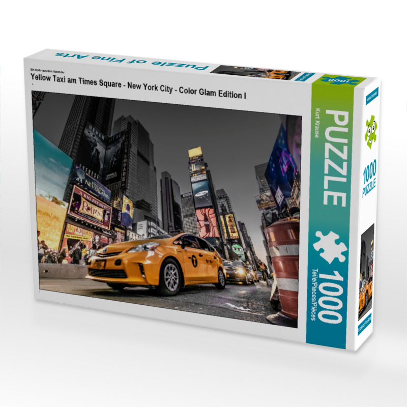 Yellow Taxi am Times Square - Ein Motiv aus dem Kalender New York City - Color Glam Edition I