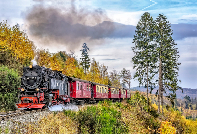 Harz, Dampflokomotive 997243-1 der Harzer Schmalspurbahnen