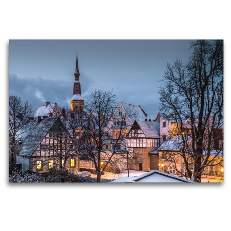 Romantisch verschneite Altstadt von Osnabrück