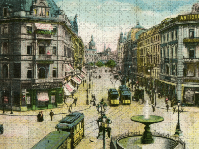 Frankfurt am Main, Kaiserstraße mit Springbrunnen