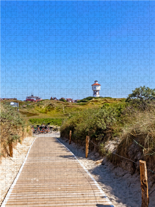 Blick vom Strandweg zum Wasserturm