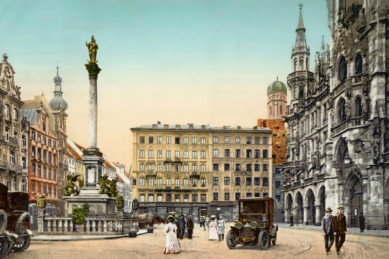 Marienplatz mit Mariensäule