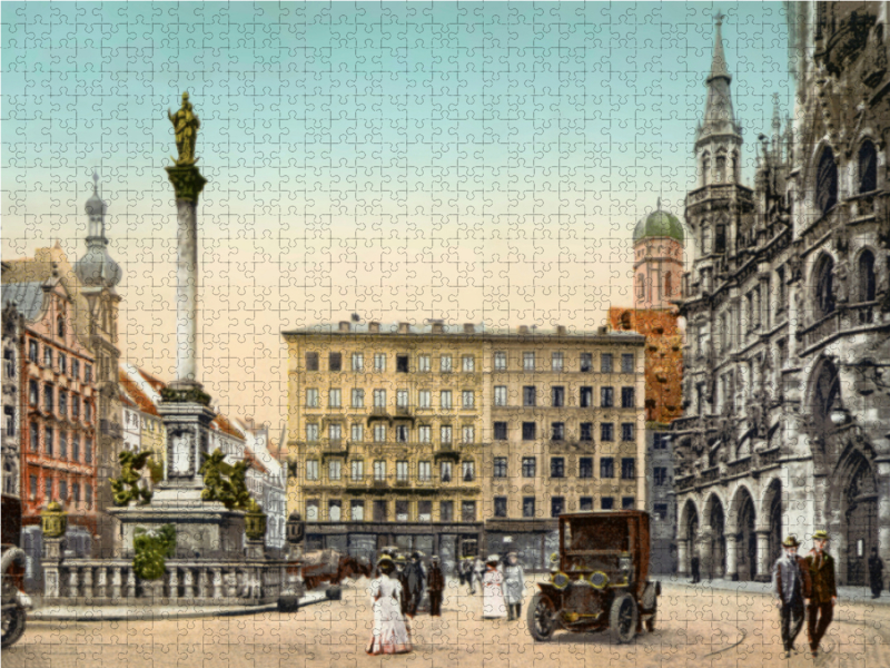 Marienplatz mit Mariensäule