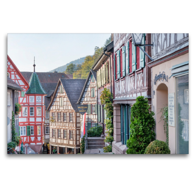 Blick von der Schenkenzeller Straße zum Restaurant Adler in der Hauptstraße