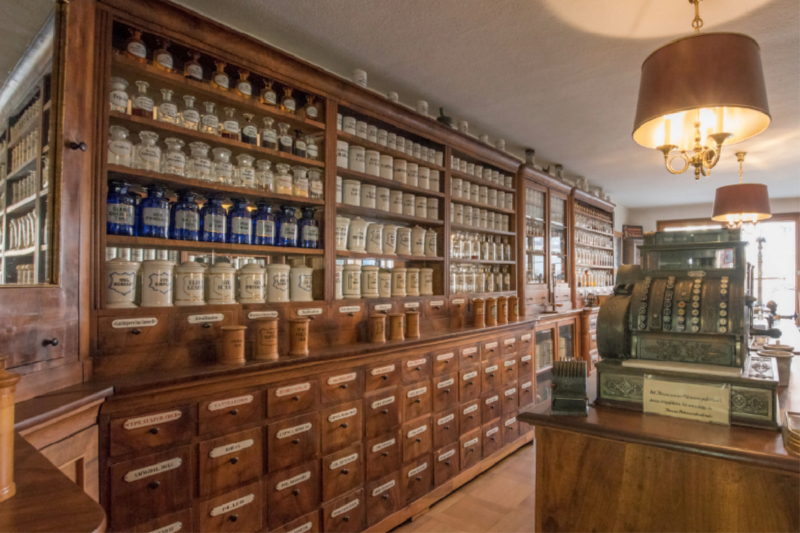 Der Eingangsbereich des Apothekenmuseums