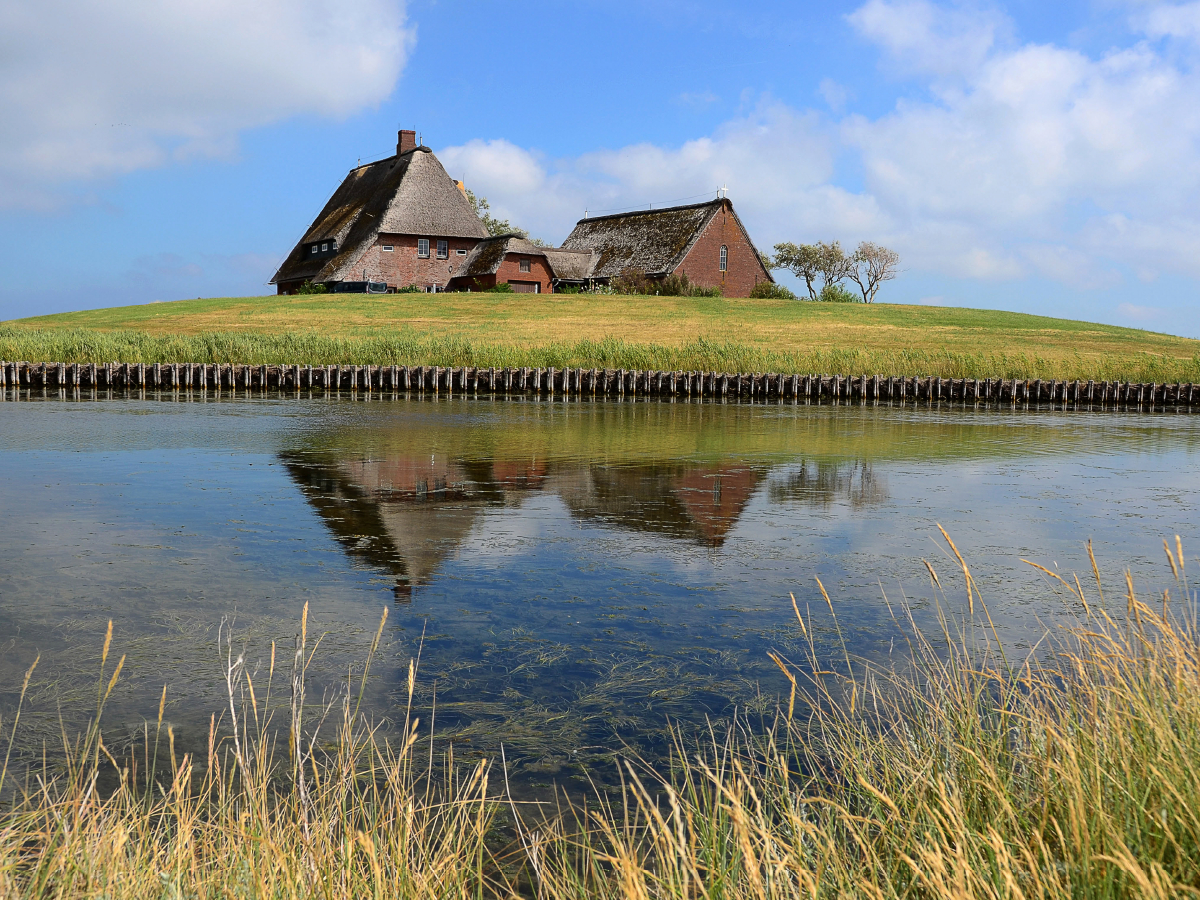 Kirchwarft auf Hallig Hooge