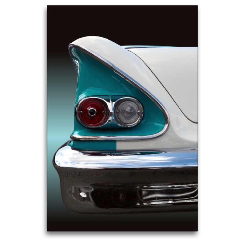 Motiv Bel Air 1958 aus dem Kalender Faszination US Straßenkreuzer Eine Zeitreise in die Mitte des 20 Jahrhunderts von Beate Gube Heckflosse eines klassischen Automobils Oldtimer