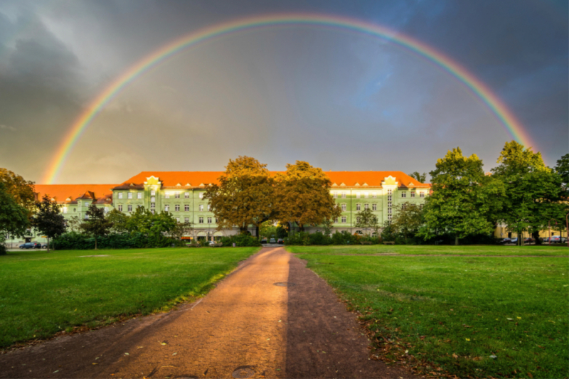 Sommerregen in Halle-Saale