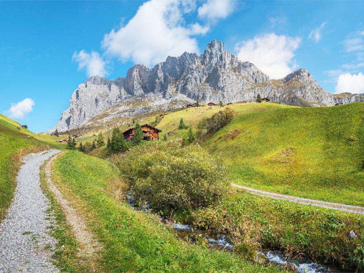 Wanderweg nach Partnun im Prättigau