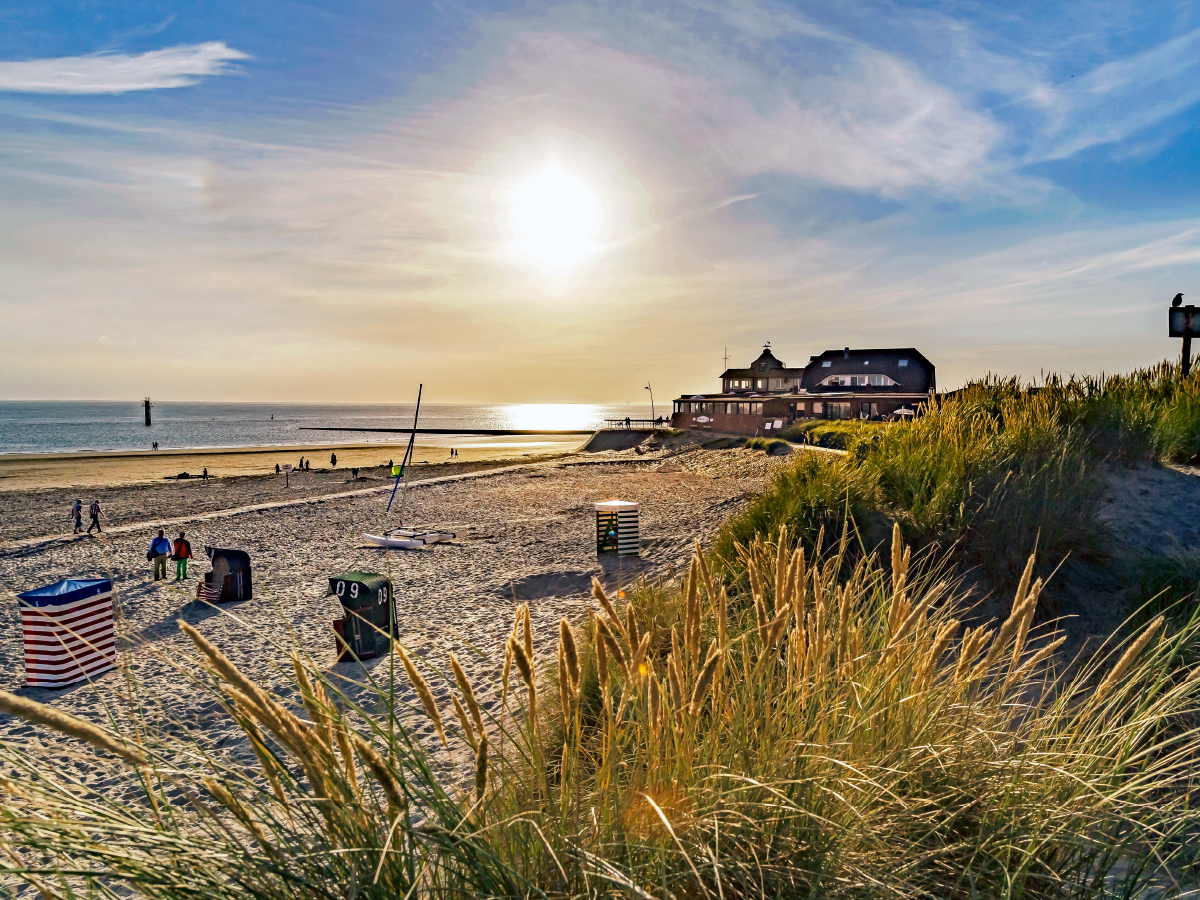 Strandblick im Gegenlicht