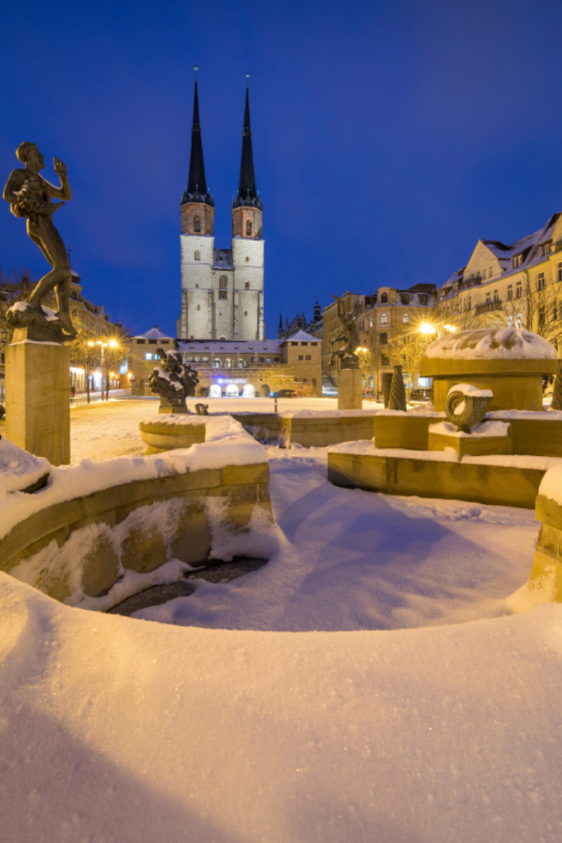 Winter in Halle-Saale