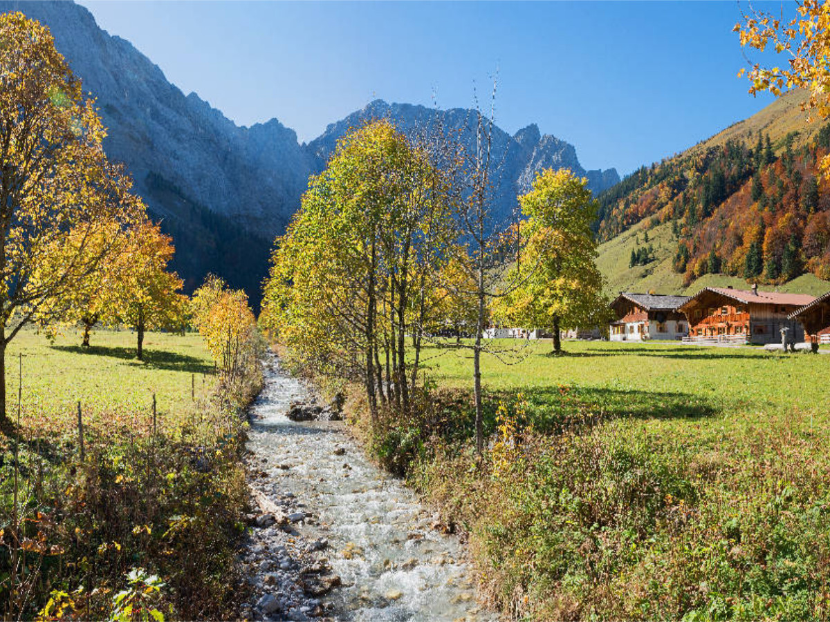 Almdorf Eng im Karwendelgebirge