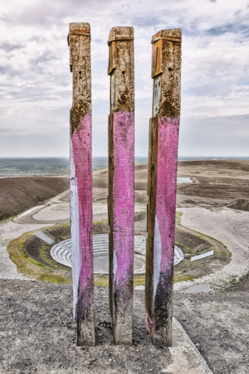 Bizarre Mondlandschaft auf der Halde Haniel, Bottrop