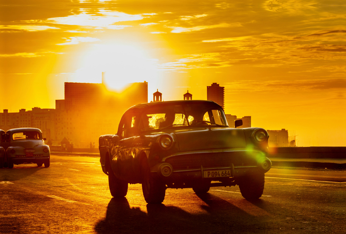 Oldtimer auf dem Malécon, Havanna