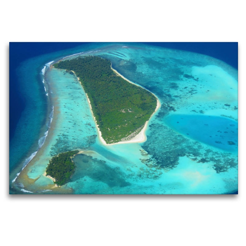 Maledivenatoll aus der Vogelperspektive