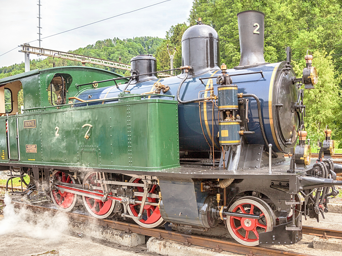 Dampflok Ed 3/4 2 „Hinwil' des Dampfbahn-Verein Zürcher Oberland (DVZO) in Bauma