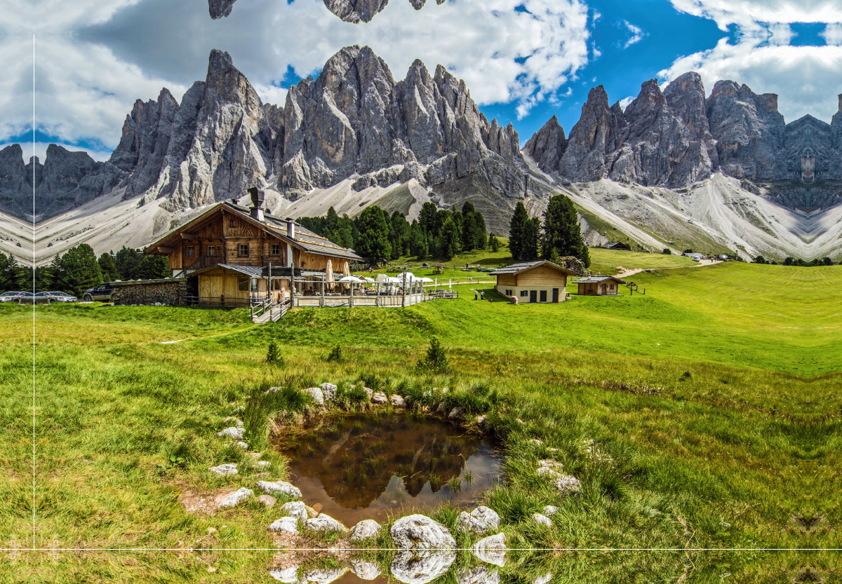 Calvendo Leinwand — Geisler Alm in den Dolomiten