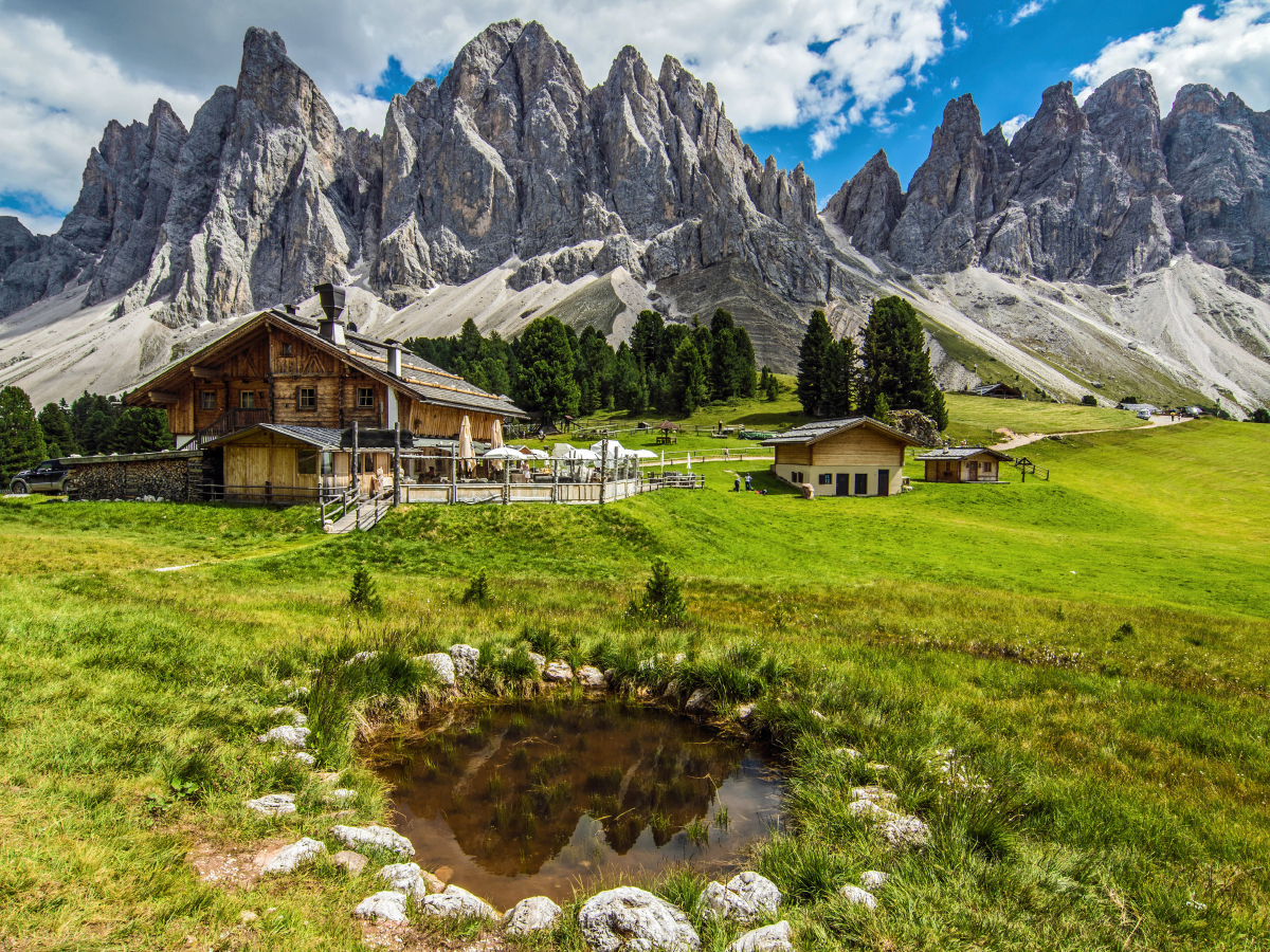 Geisler Alm in den Dolomiten