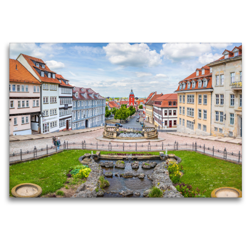 Wasserkunst Brunnen mit Sicht auf Rathaus